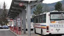 Autobusové nádraží v Prachaticích, ilustrační foto.