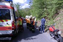 K dopravní nehodě dvou motorek vyjížděli záchranáři Trans Hospital Řevnice