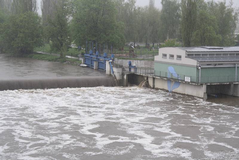 Stav Berounky v pátek 14. května 2021 odpoledne.