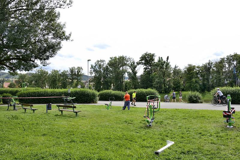 Nové workoutové hřiště v Berouně na Štulovně.