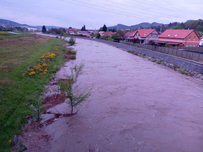 Hladina Litavky 13.-14. května 2021.