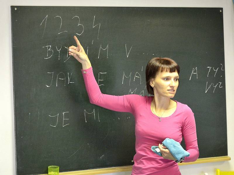 Z hodiny češtiny pro Ukrajince na Jazykové škole PaedDr. Henrietty Mottlové v Berouně.