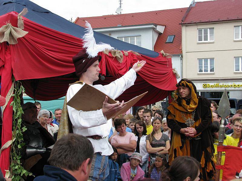 Berounské hradby s králem Přemyslem Otakarem II.  