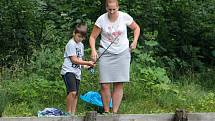 Prázdninový rybolov pro děti na Bažantnici.