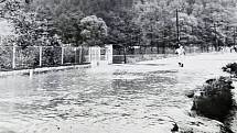 Povodně v roce 1965 v Loděnici.
