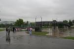 Povodně v Berouně. Autobusové nádraží - neděle 2. června 2013.