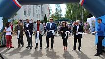 Ze slavnostního otevření dvanácti nově značených cyklostezek v Chráněné krajinné oblasti Brdy v Zaječově.