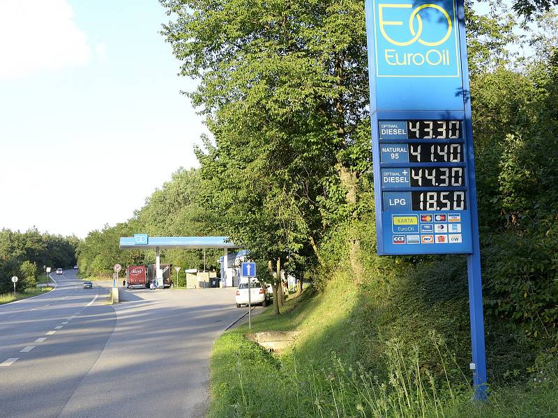 Čerpací stanice Euro Oil - Pražská ulice, Beroun (10. srpna 2022).