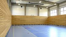 Prostor nové tělocvičny v Hýskově.