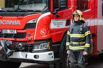 Členové hasičského záchranného sboru Beroun uctili památku zesnulého kolegy a kamaráda Zdeňka Hejduka mladšího z Kolína