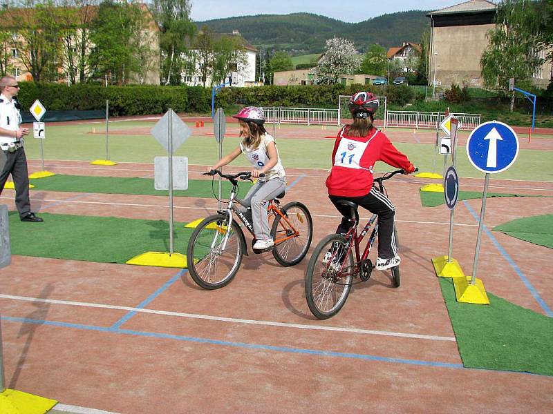 Soutěž mladých cyklistů v Berouně