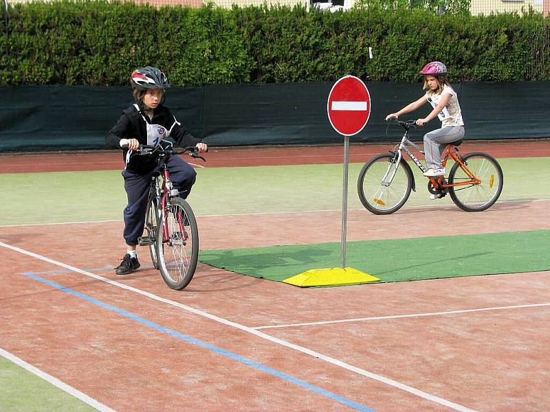 Soutěž mladých cyklistů v Berouně