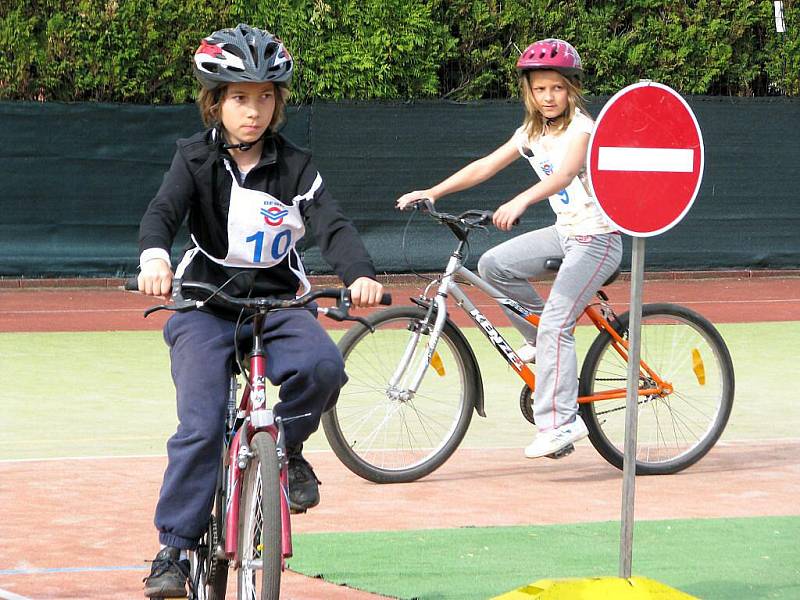 Soutěž mladých cyklistů v Berouně