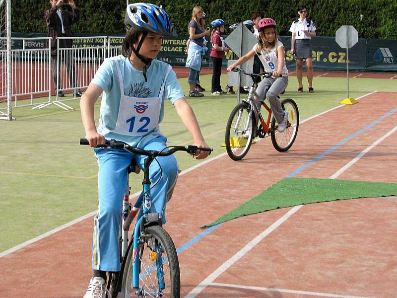 Soutěž mladých cyklistů v Berouně