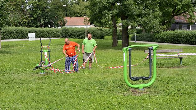 Nové workoutové hřiště v Berouně na Štulovně.