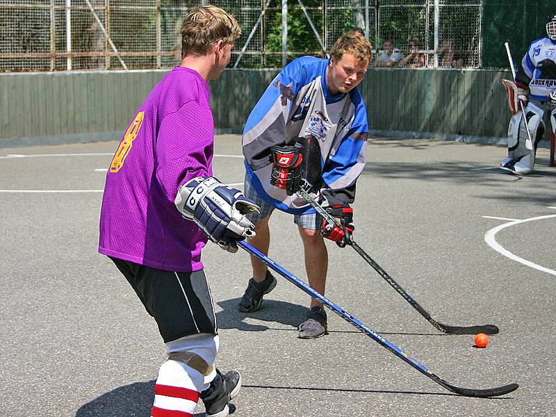 Finále hokejbalového turnaje Memoriál Tomáše Hoskovského 2008