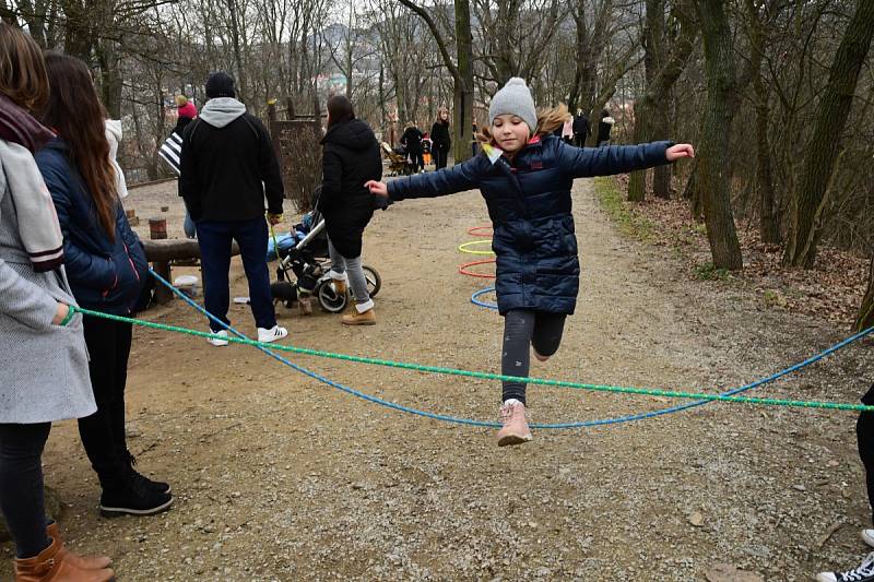 Z oslavy dvacátých narozenin medvědů Kuby a Matěje v areálu medvědária na Městské hoře v Berouně.