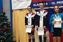 Medailistky z Kladna: zleva Sofie Koníčková a Nikola Boubínová