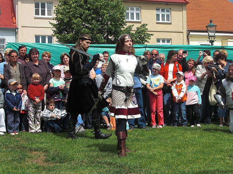 Berounské hradby s králem Přemyslem Otakarem II.  