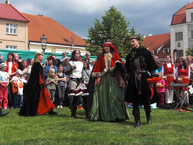 Berounské hradby s králem Přemyslem Otakarem II.  