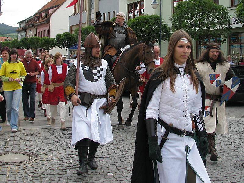 Berounské hradby s králem Přemyslem Otakarem II.  