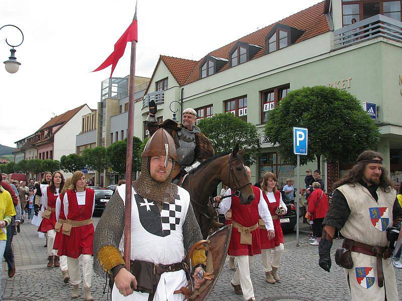 Berounské hradby s králem Přemyslem Otakarem II.  