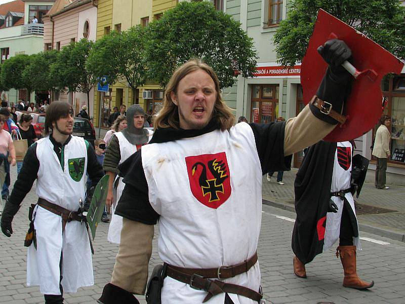 Berounské hradby s králem Přemyslem Otakarem II.  