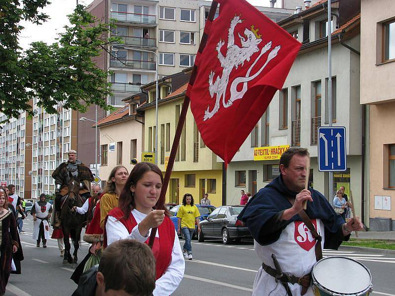 Berounské hradby s králem Přemyslem Otakarem II.  