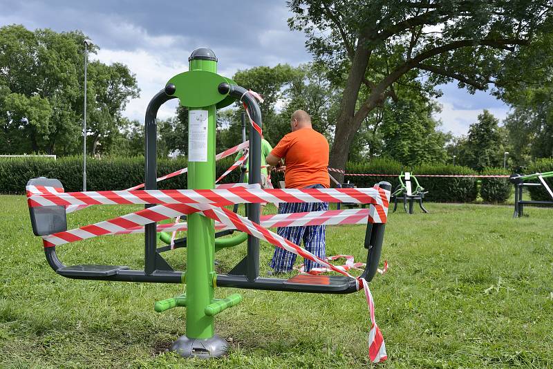 Nové workoutové hřiště v Berouně na Štulovně.