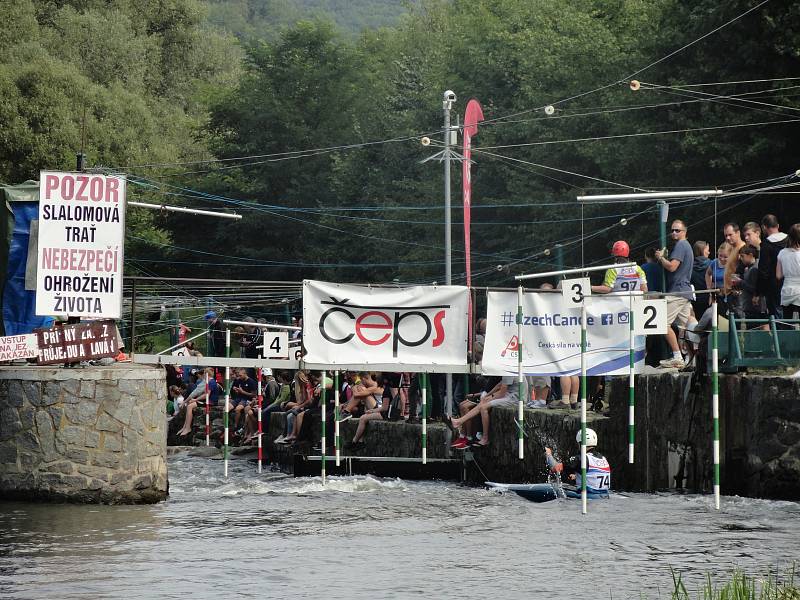 V sobotním závodě kanoistů K1 si s nástrahami roztocké trati nejlépe poradil zlatý Tomáš Zima z Roudnice nad Labem ( na snímku), nejlepší domácí závodník Vojtěch Vejvoda se umístil na hranici první čtvrtiny startovního pole na 31.místě.