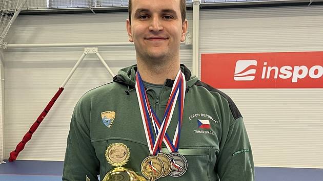 Tomáš Spáčil stal halovým mistrem ČR a obhájil tak loňský titul.