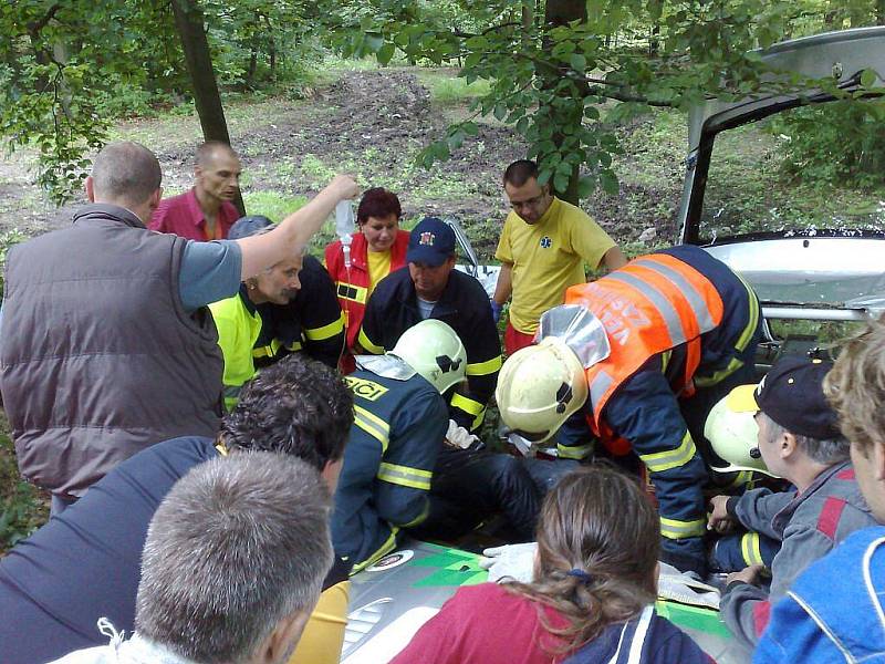 Nehoda při závodech Berounský vrch 