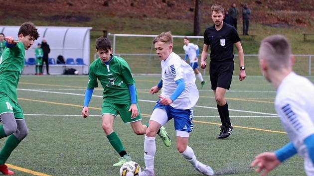 David Špicl jako hlavní rozhodčí v zápase Hořovice U15 - Vlašim U15.