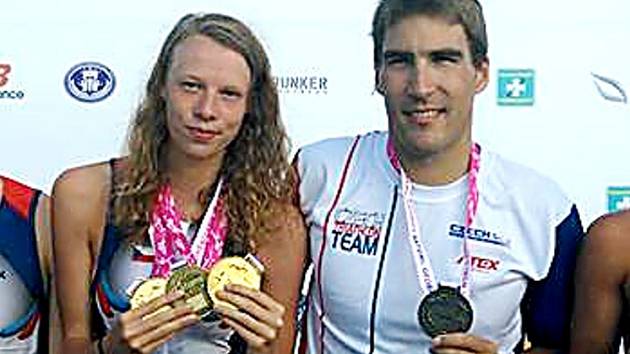 Karolína Křenková s olympijským vítězem Davidem Svobodou.