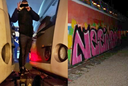Policie hledá sprejera, který na vlaku způsobil škodu za 200 tisíc korun.