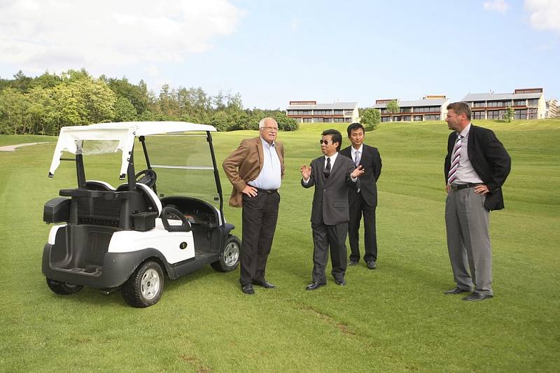 Berounský golfový areál navštívil prezident Václav Klaus