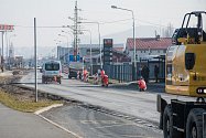 Uzavřená Plzeňská ulice v Králově Dvoře
