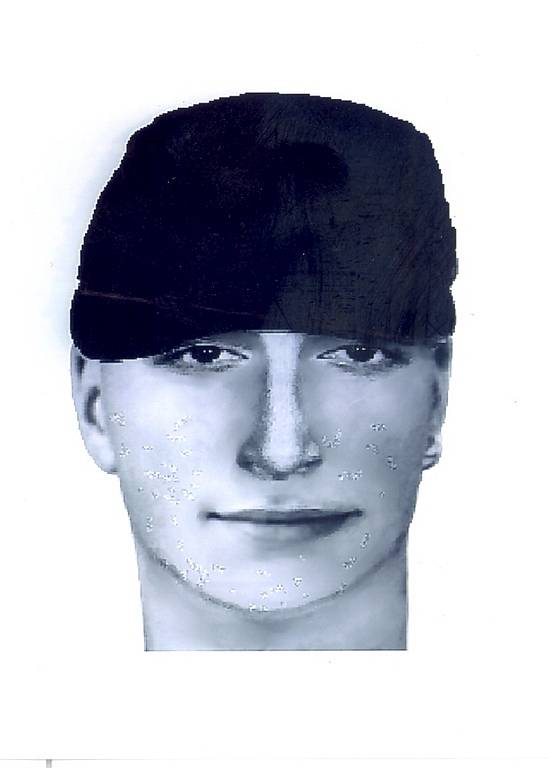 Podobizna muže podezřelého z vraždy Ladislava Chramosty
