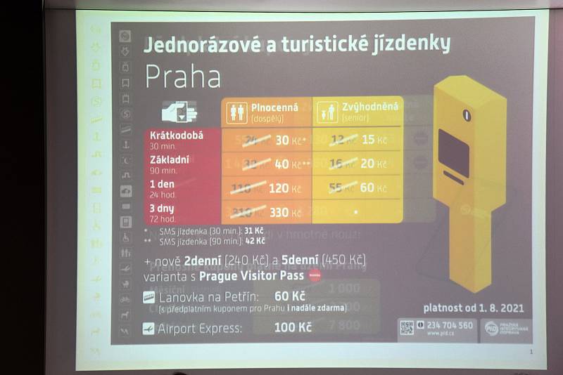 Zdražení jednotlivých jízdenek městské hromadné dopravy, což navazuje na změny cen jízdného ve Středočeském kraji, a další změny tarifu Pražské integrované dopravy na území hl. m. Prahy.