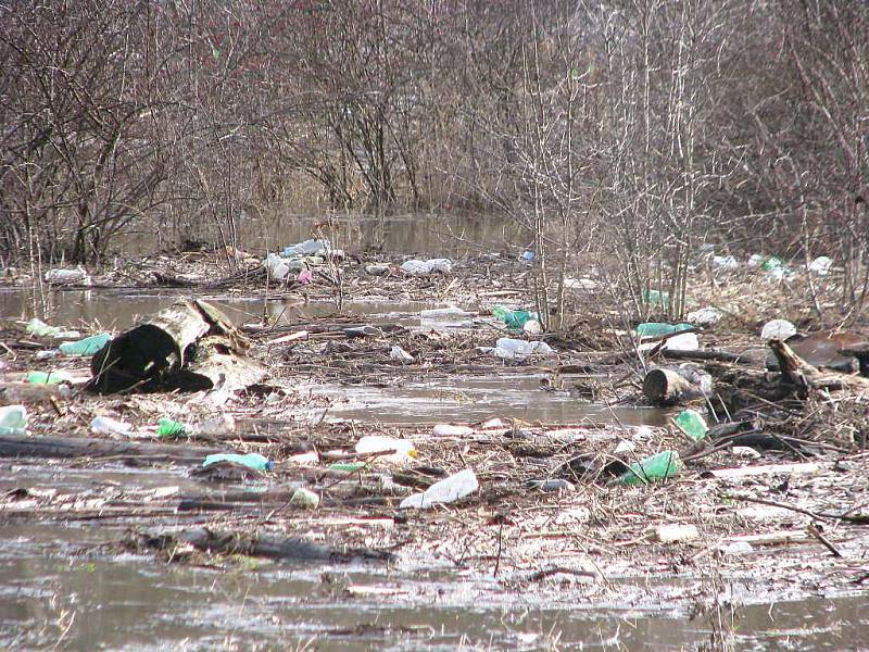 Berounka zaplavila několik zahrad, pole i cesty