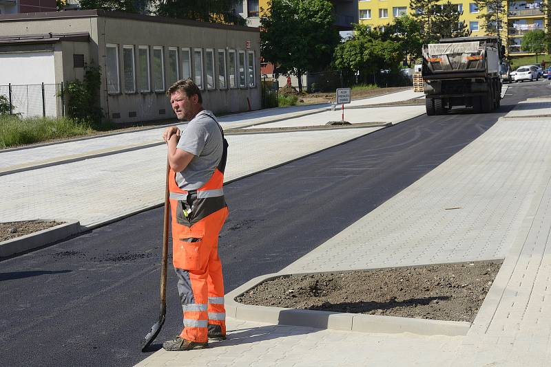 Rekonstrukce ulice Karla Čapka v Berouně.