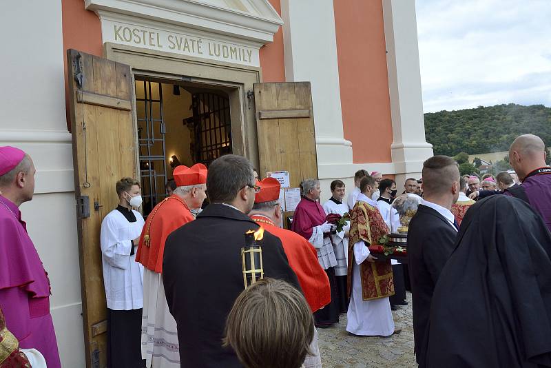 Lebka svaté Ludmily dorazila na Tetín v pátek 17. září 2021.