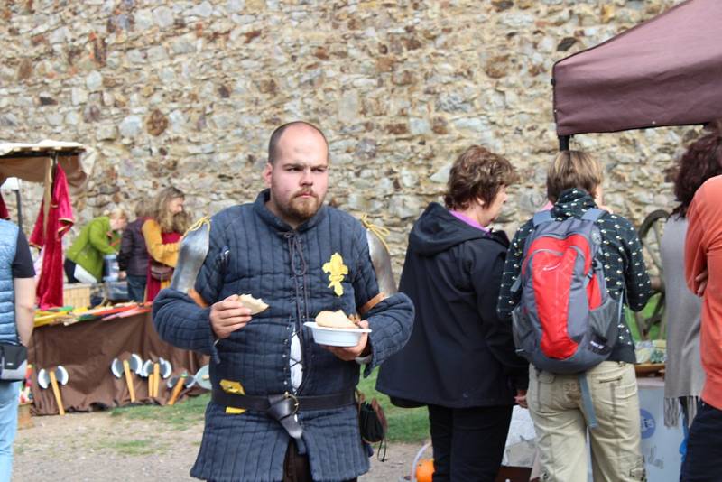 Šermířská utkání z drsného středověku, dobové stánky a další historické zajímavosti si v sobotu užili návštěvníci hradu Točník. 