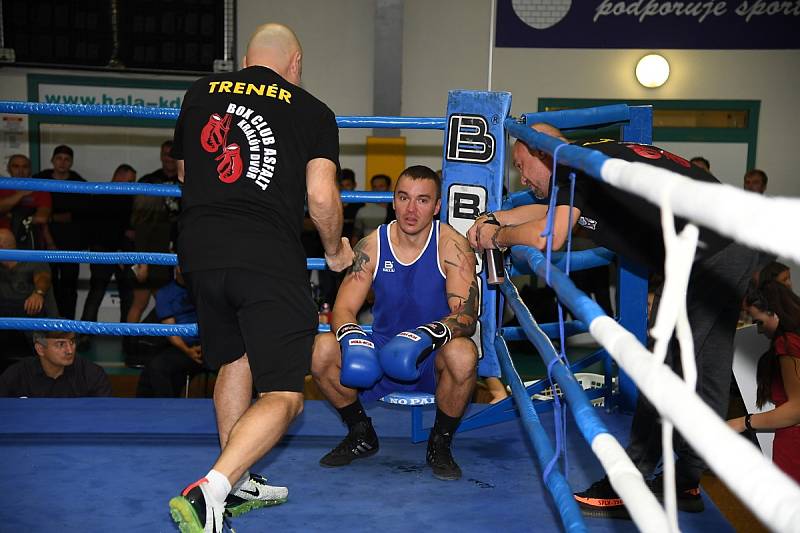 Z desátého ročníku Galavečeru boxu ve sportovní hale v Králově Dvoře.