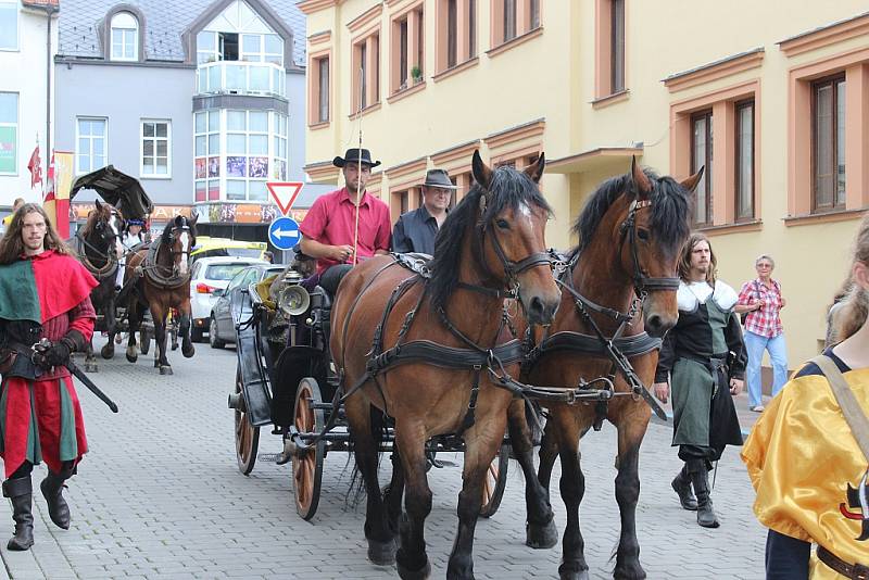 Oslavy výročí Karla IV., příjezd vévody bavorského Štěpána II. do Berouna