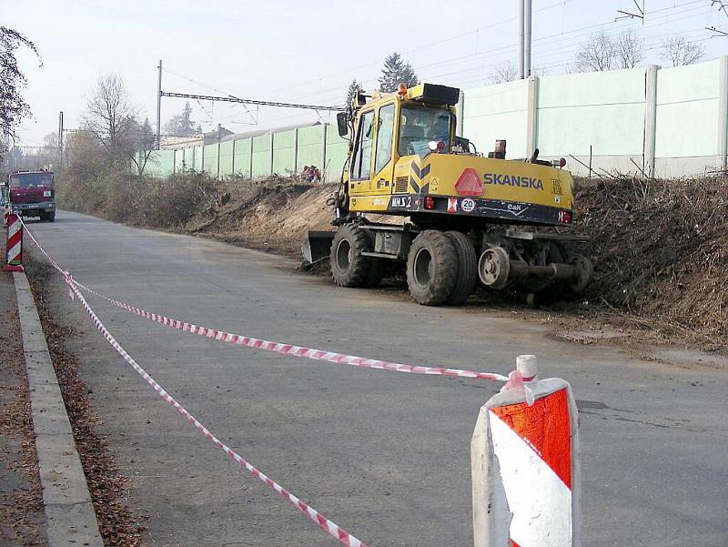 Stavba odstavné plochy v hořovické ulici U Nádraží