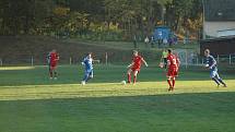 O výhře Hořovicka (v modrém) rozhodl jediný gól Martina Kopáče.