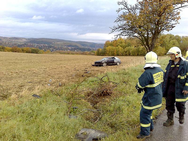 Nehoda u Řevnic si naštěstí nevybrala oběť na životě