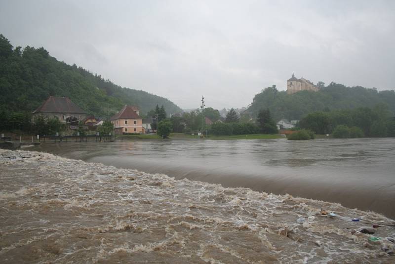 Povodně v Nižboru -  2. června 2013.