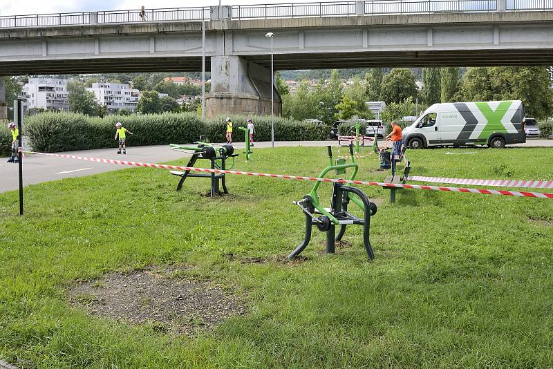 Nové workoutové hřiště v Berouně na Štulovně.